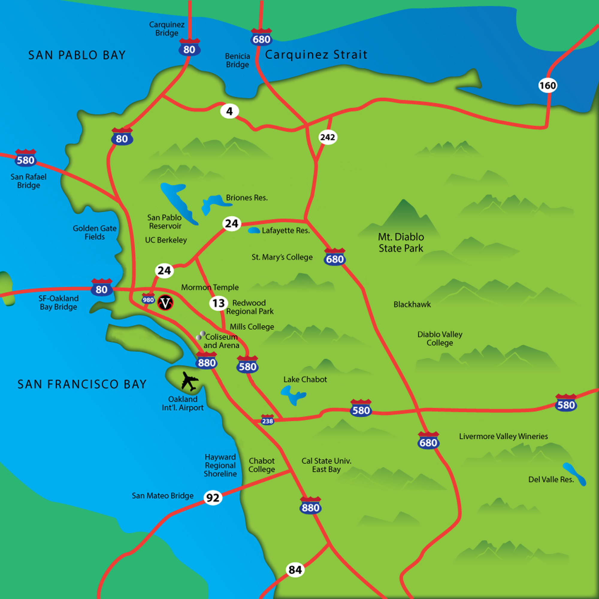 east bay california map Cities Of The East Bay east bay california map